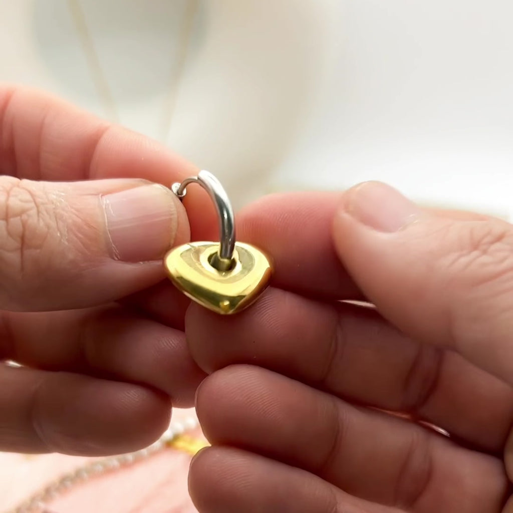 Heartfelt Duo Huggie Earrings